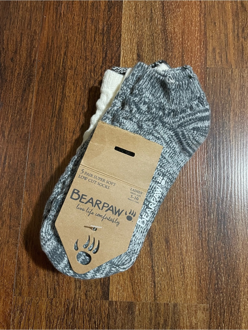Bearpaw Women's Low Cut Socks - Gray (3 Pair)